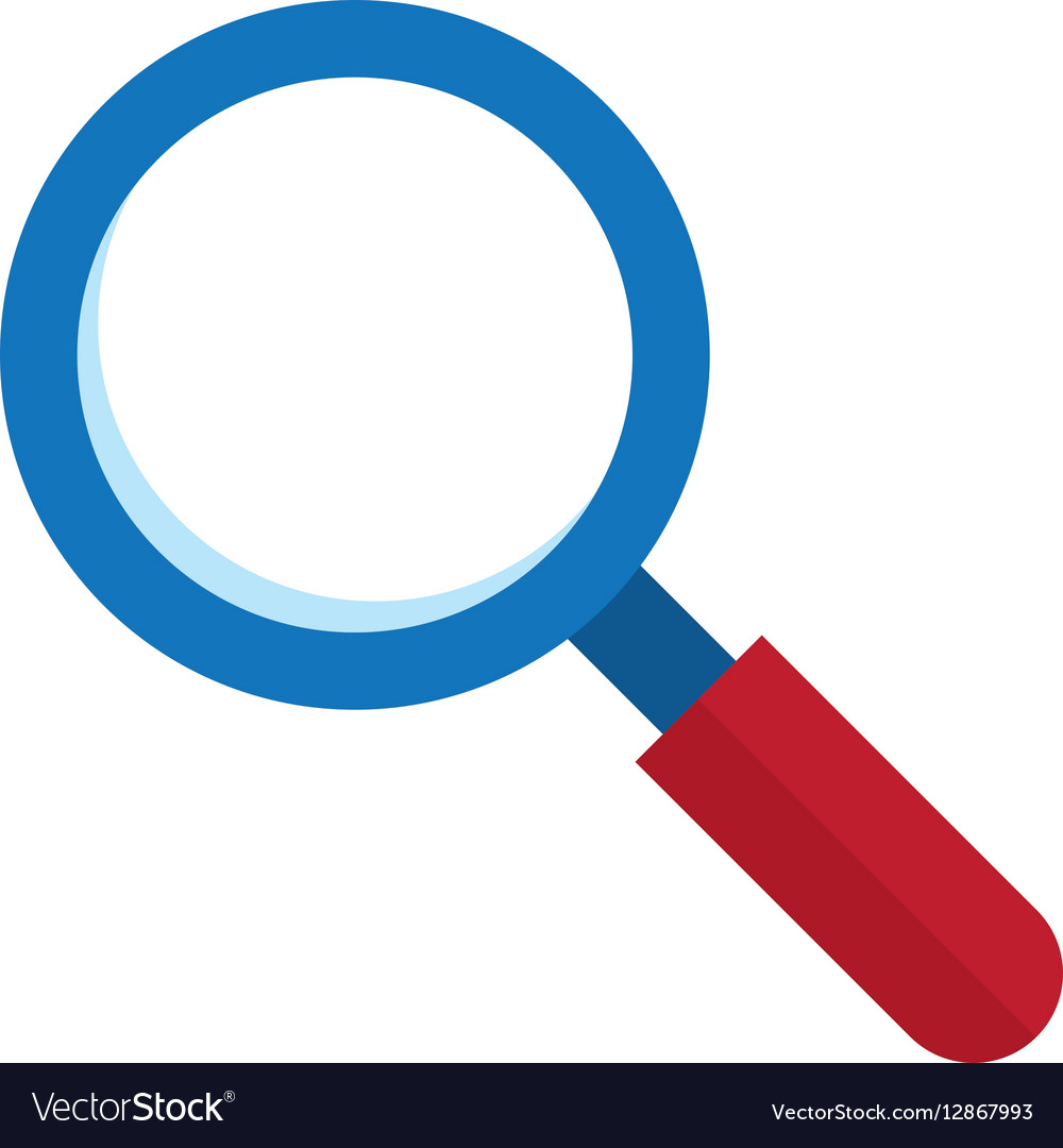 Magnifying glass lupe vector image on VectorStock