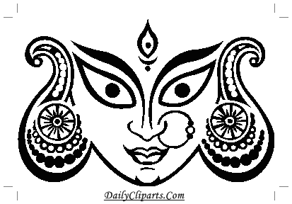 Durga Maa Eye Face Image