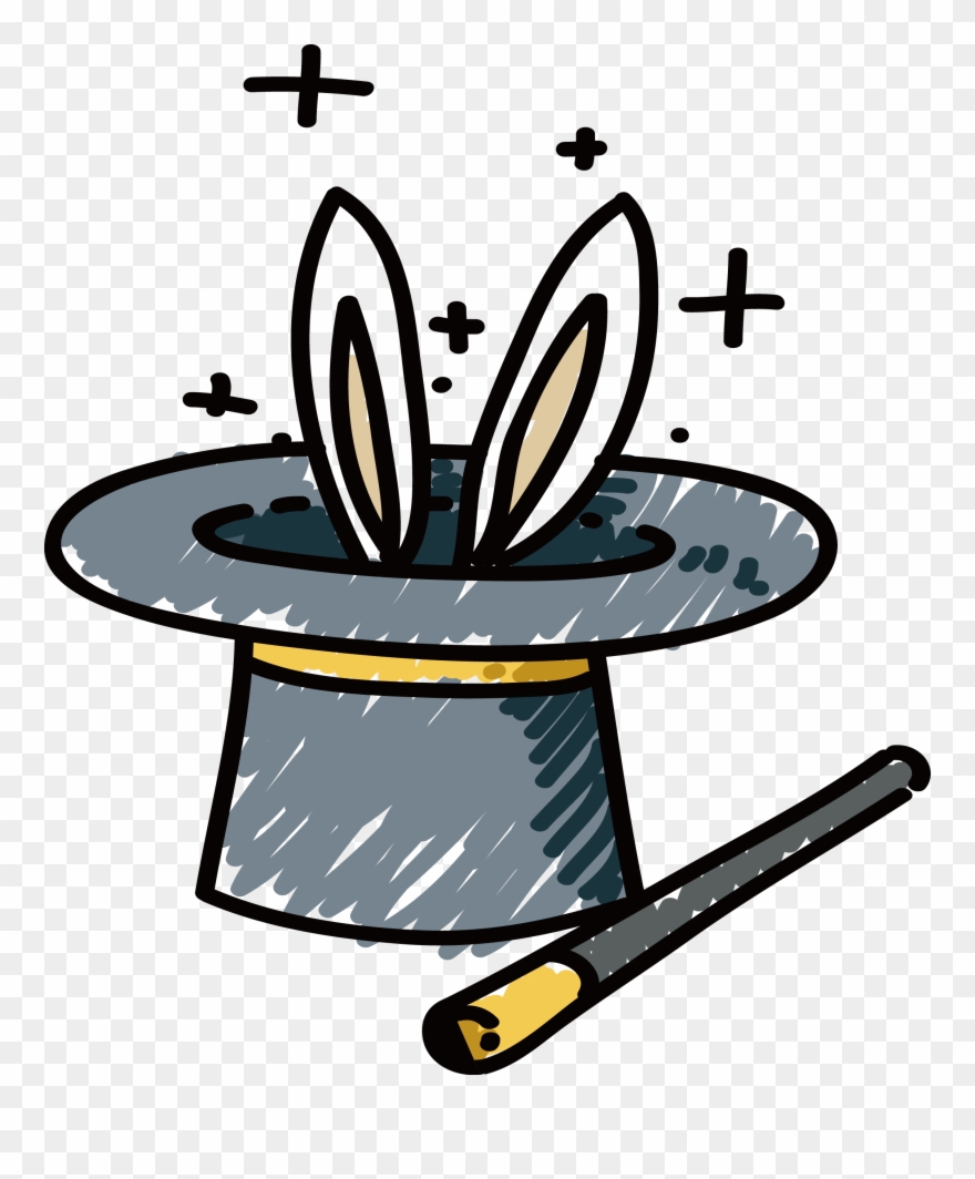 Hat Magic Rabbit Cartoon