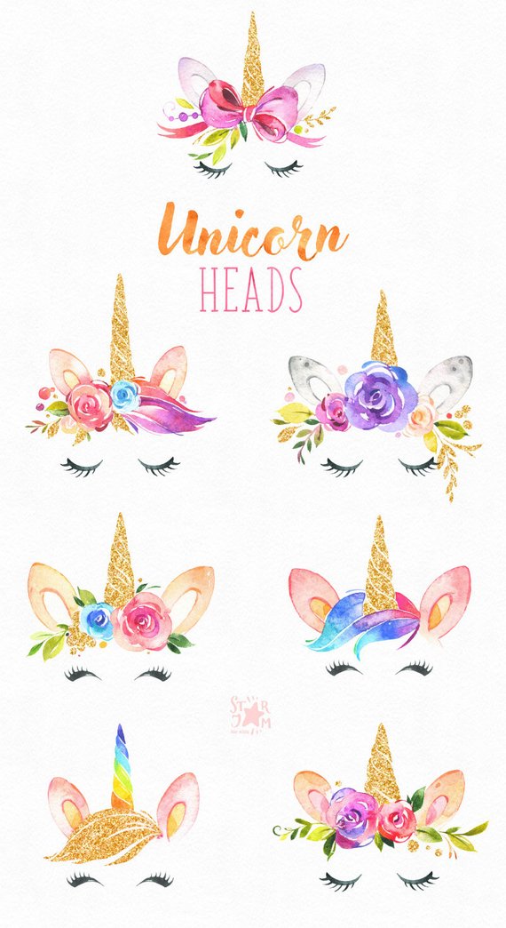 Unicorn Heads Gold