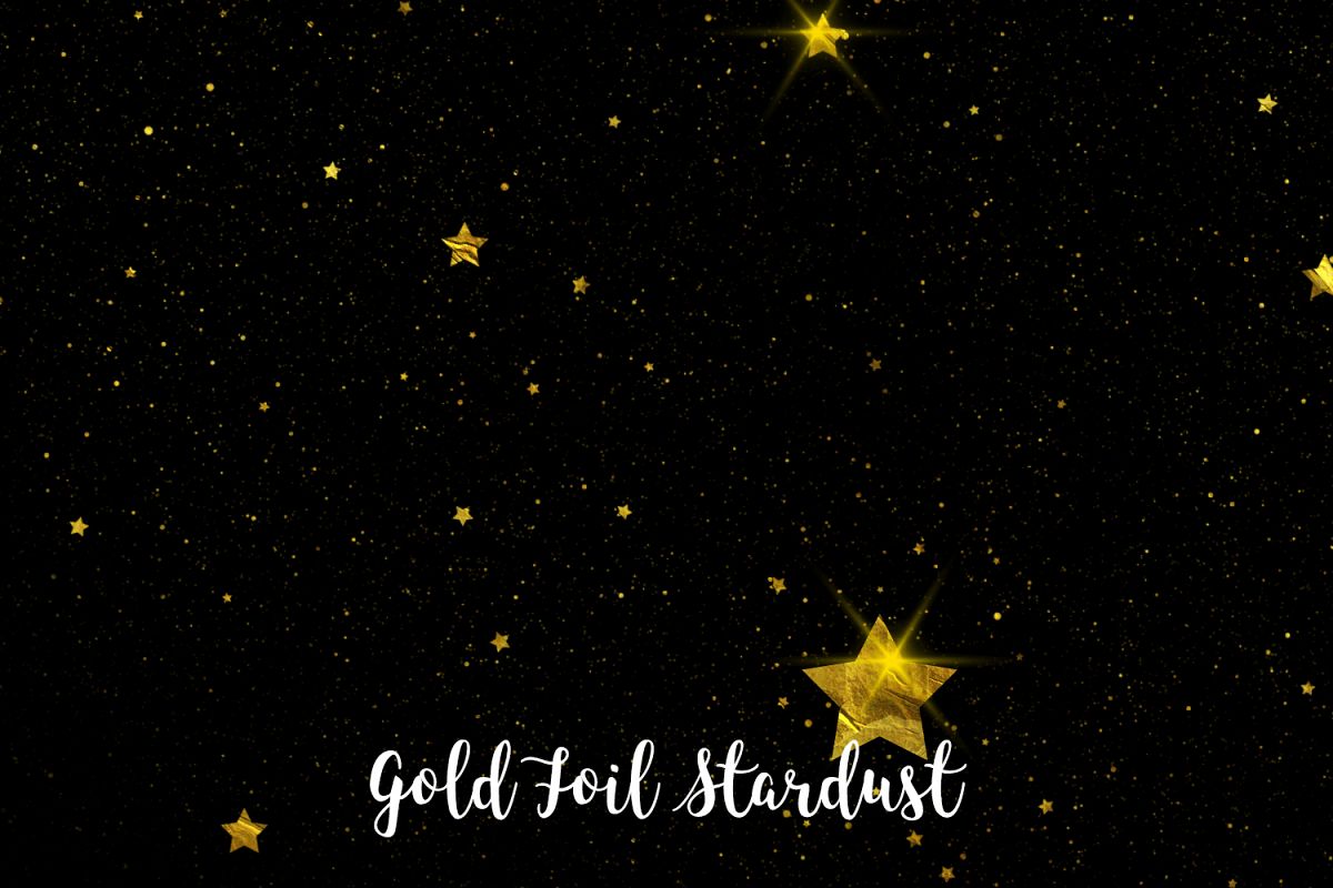 Gold foil stardust.