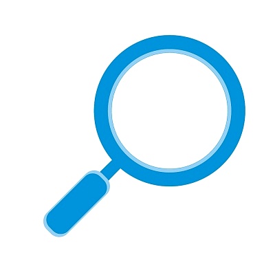 magnifying glass clipart blue