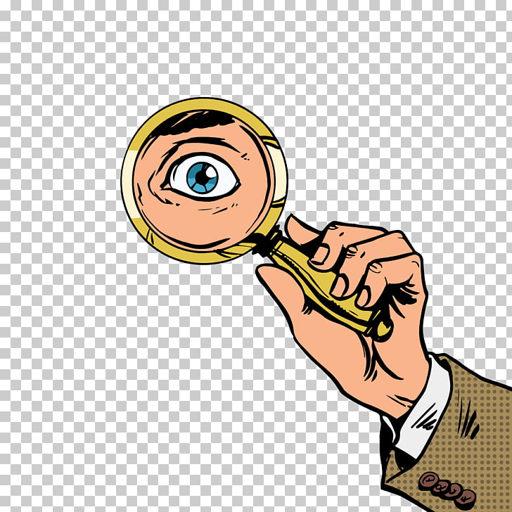 Human eye Magnifying glass Illustration, Magnifying glass