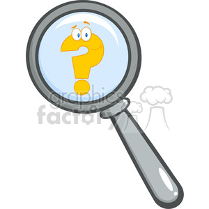 5036clipartillustrationofmagnifyingglasswithquestionmark clipart royaltyfree.