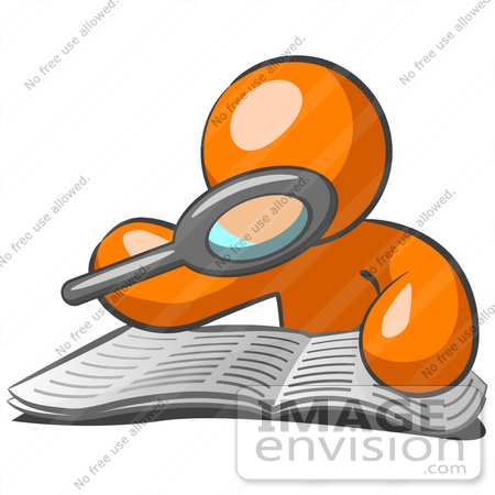 Magnifying Glass Book Clipart