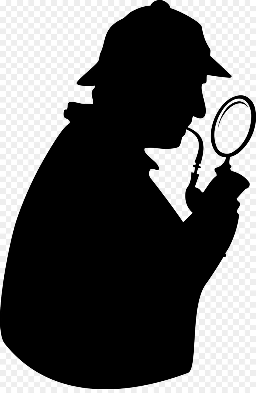 magnifying glass clipart silhouette