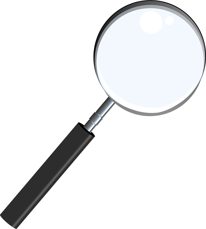Magnifying glass transparency.