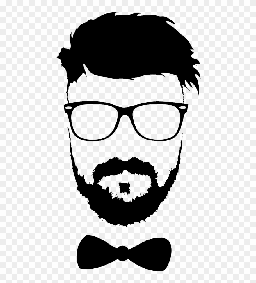 Hairstyle Beard Moustache Glasses Png File Hd Clipart