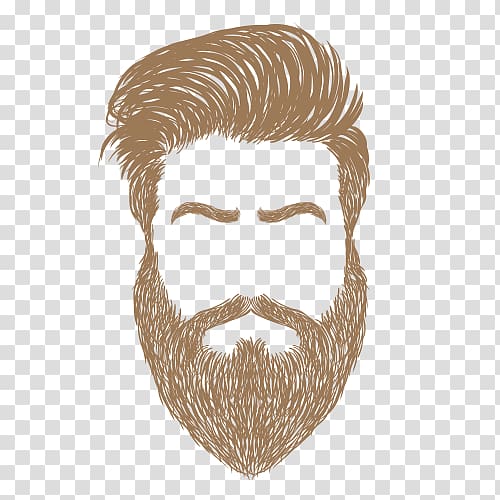 Bearded man illustration, Hairstyle Beard Barber Shaving
