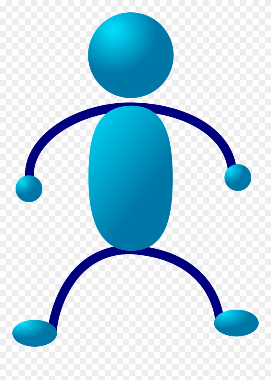 Blue Stick Man Clipart Stick Figure Clip Art