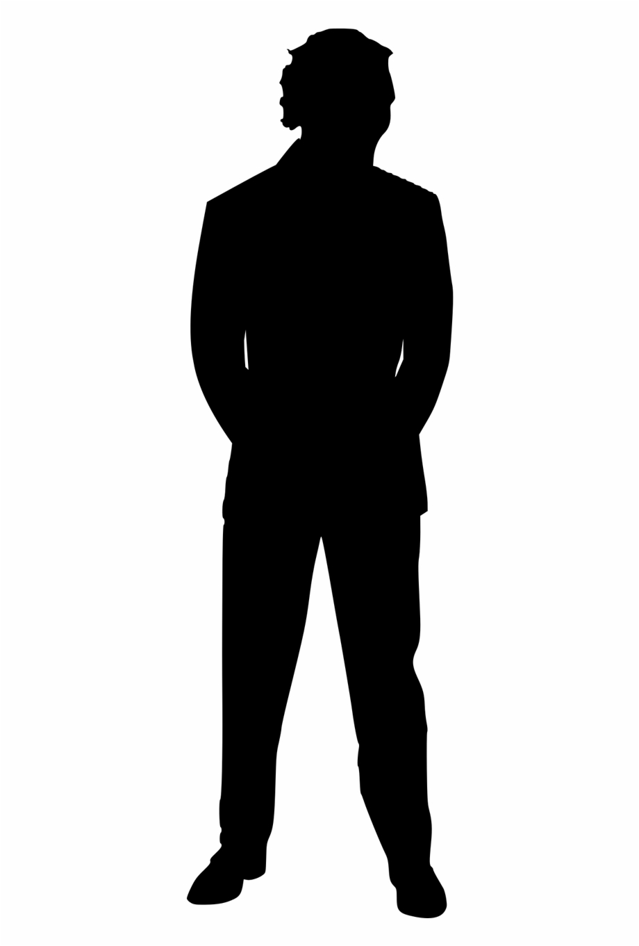 Silhouette Business Man Looking