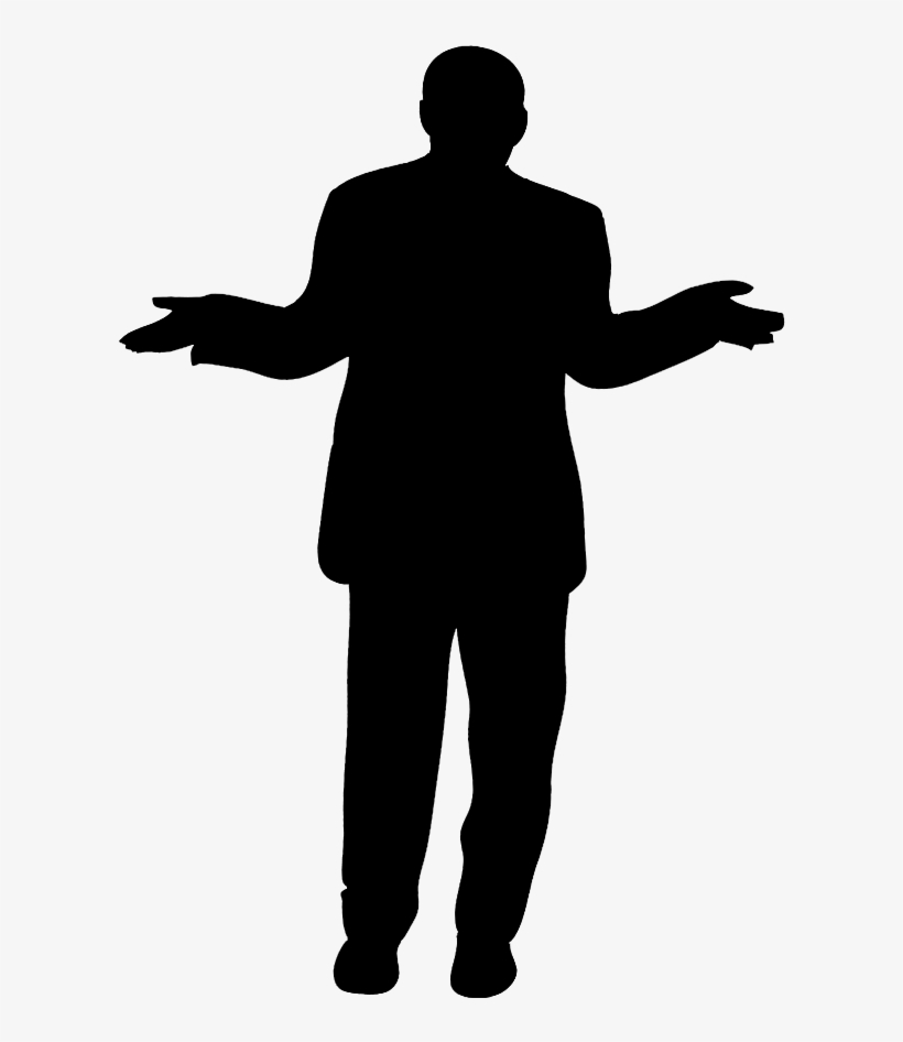 Silhouette man png.