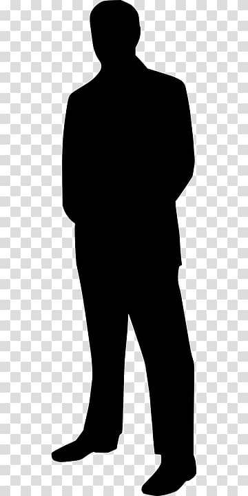 Silhouette Person , suit man transparent background PNG