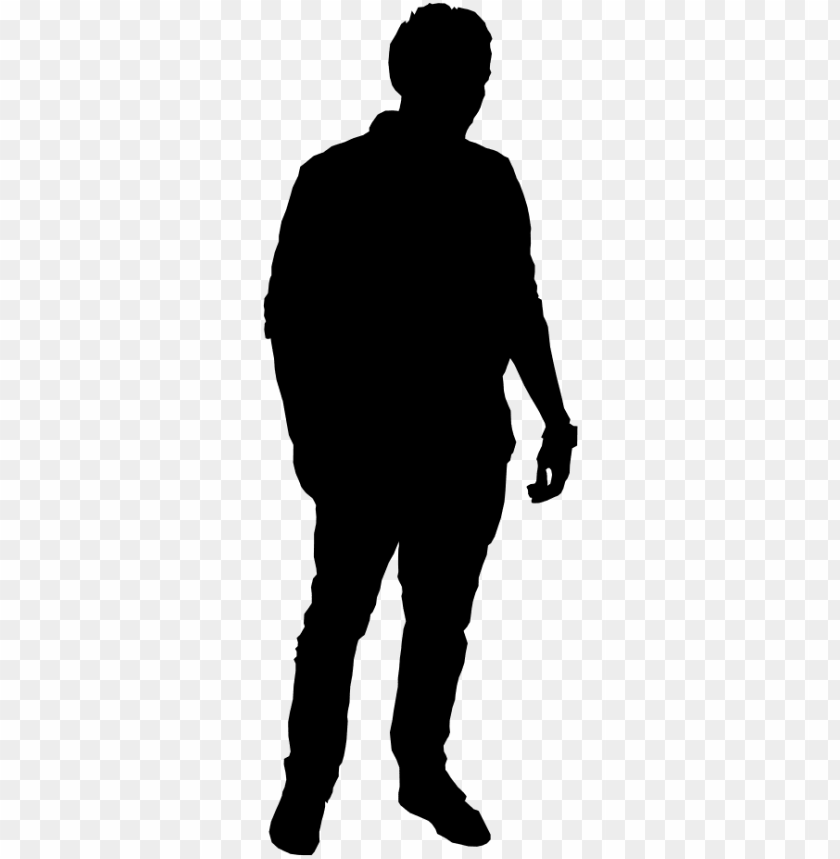 Whole body crossed arms silhouette image png clipart