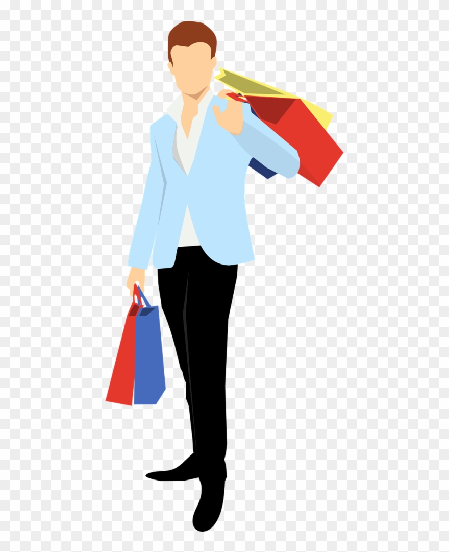 Shopping Man Vector Png Clipart