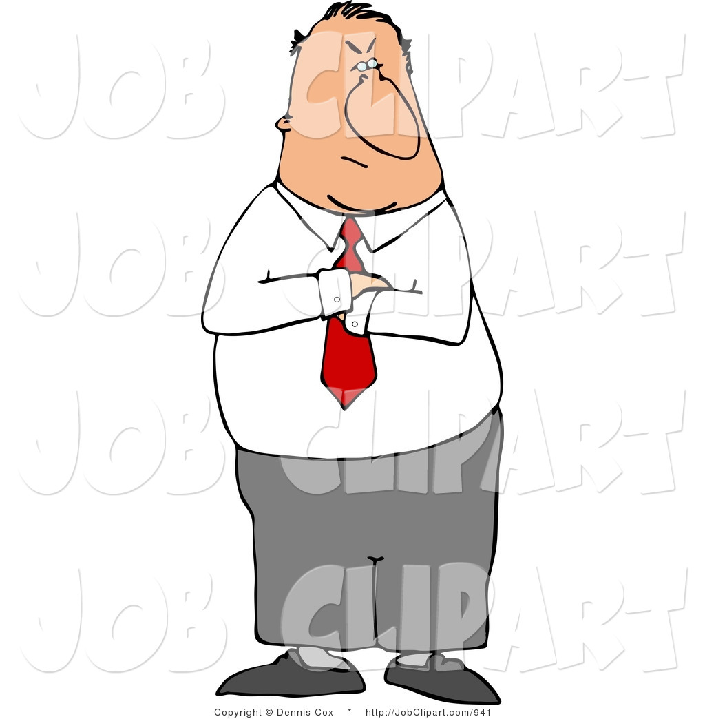 Angry clipart manager.