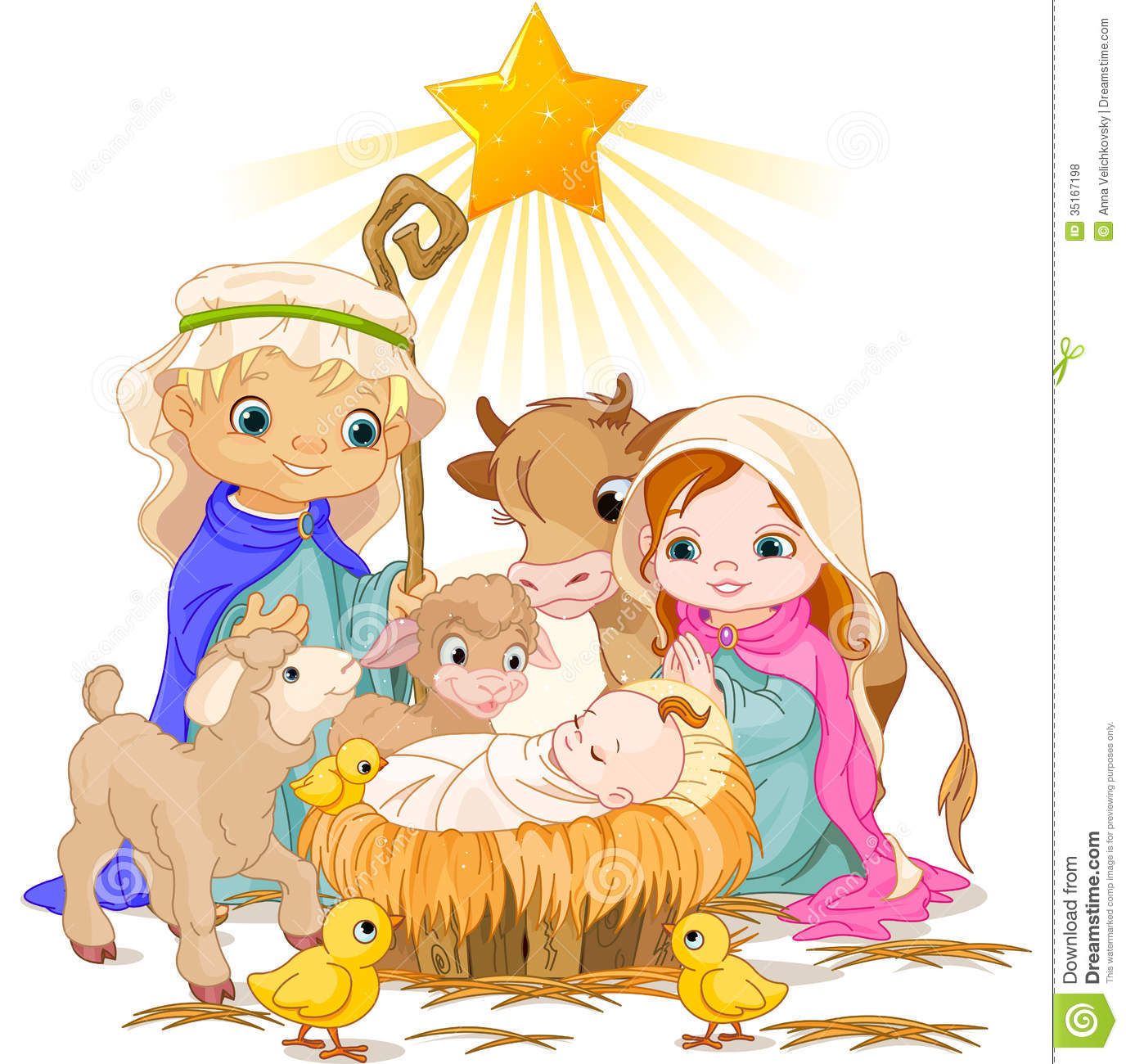 Free Christmas Nativity Scene Clip Art