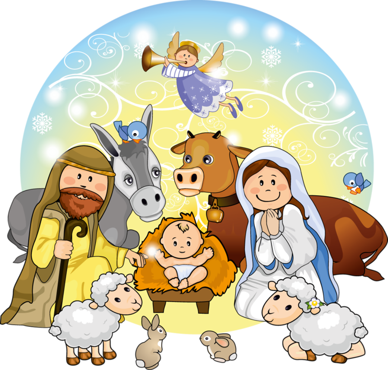 Kid nativity scene.
