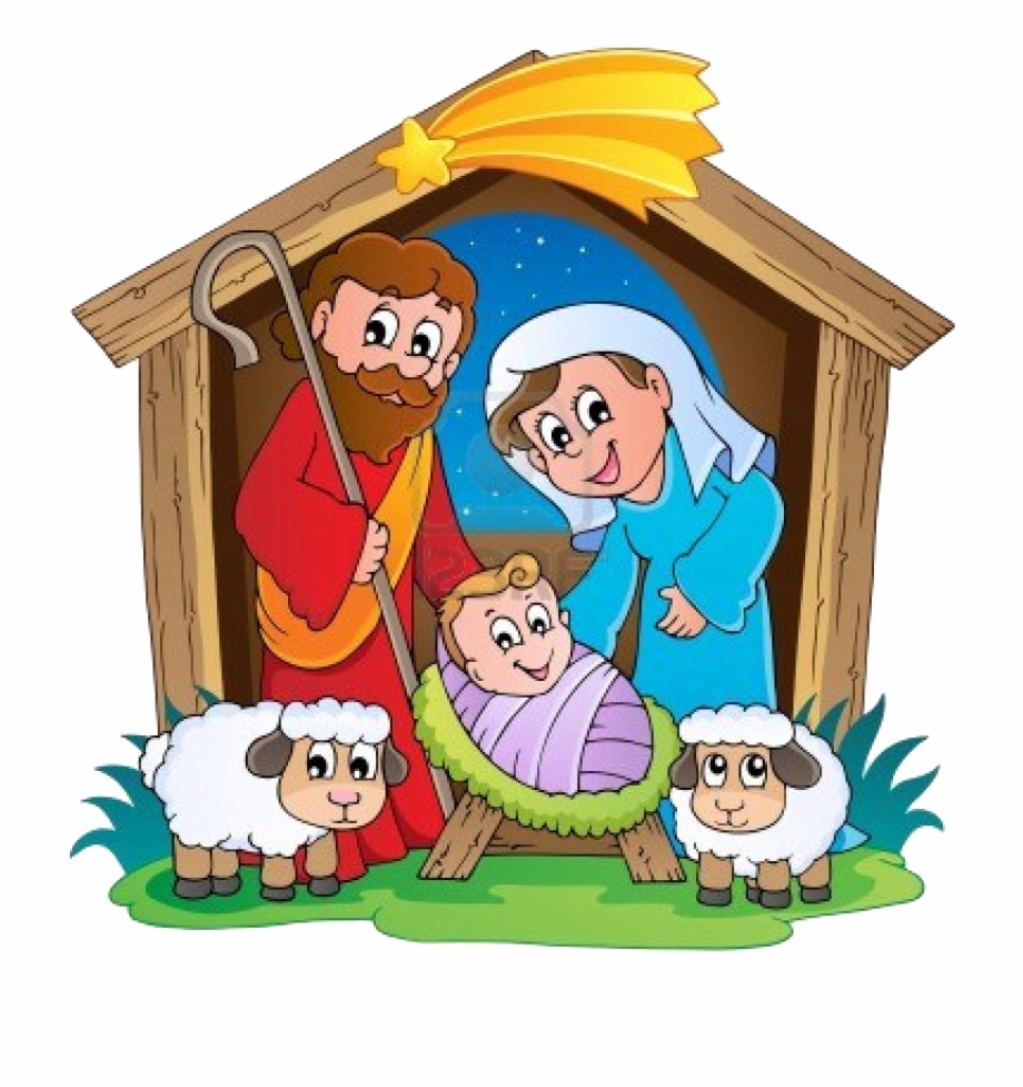 Nativity scene kids.