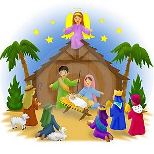 Nativity scene clip.