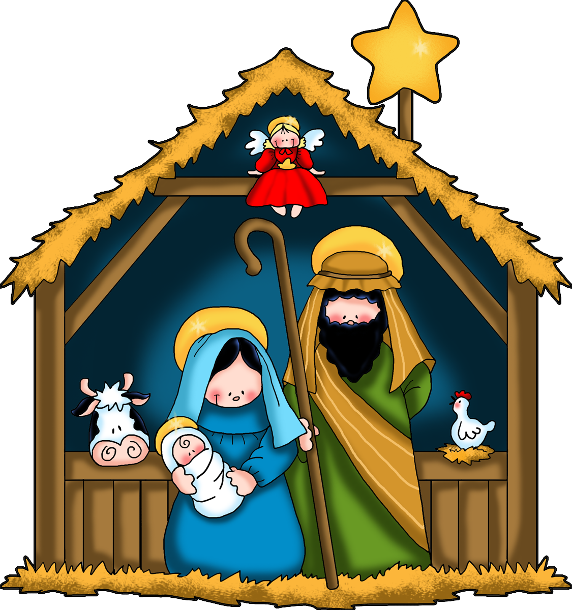 The nativity children free clip art