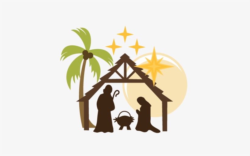Clipart Black And White Download Christmas Nativity