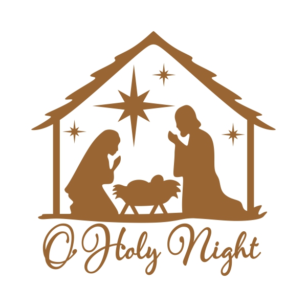 True Story Nativity Scene Cuttable Design
