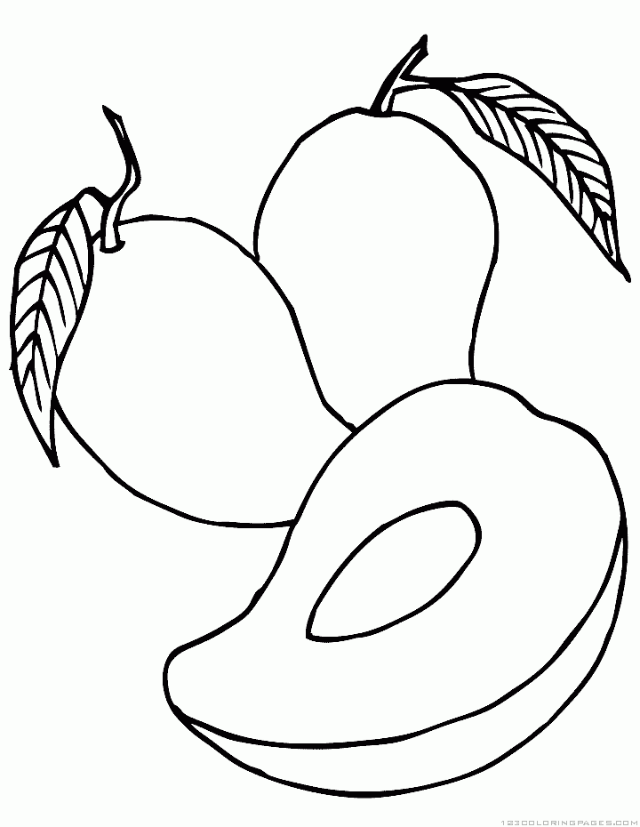 Mango coloring pages.