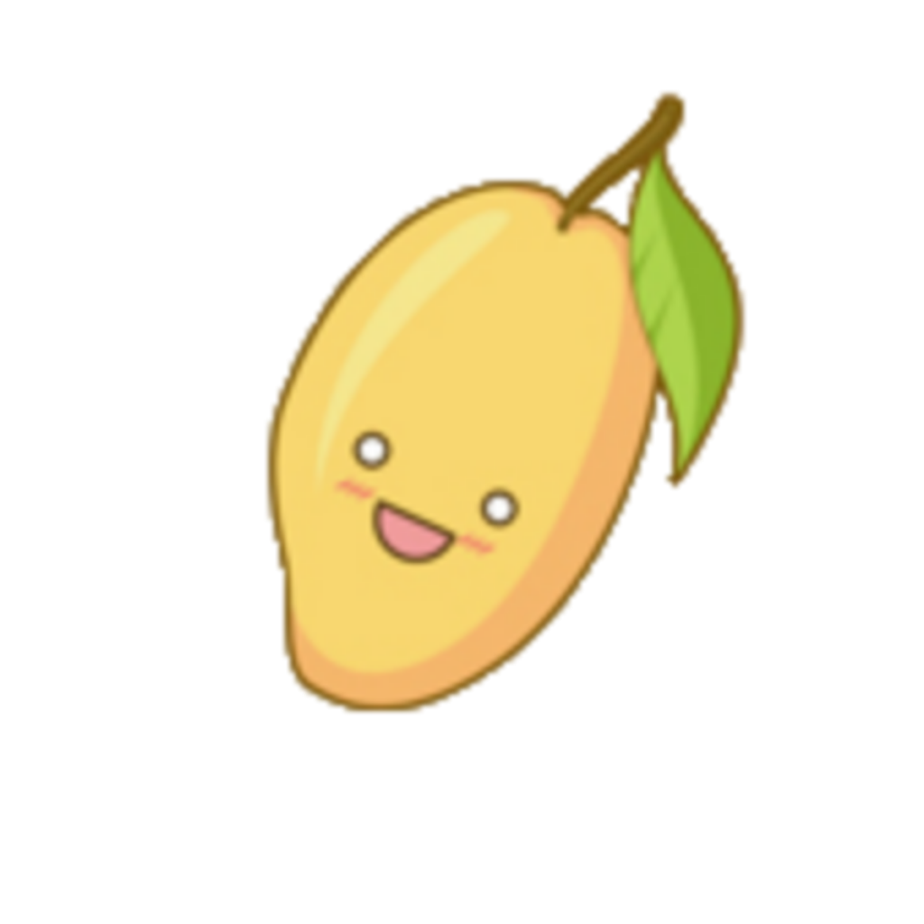 Kawaii mango fruit.