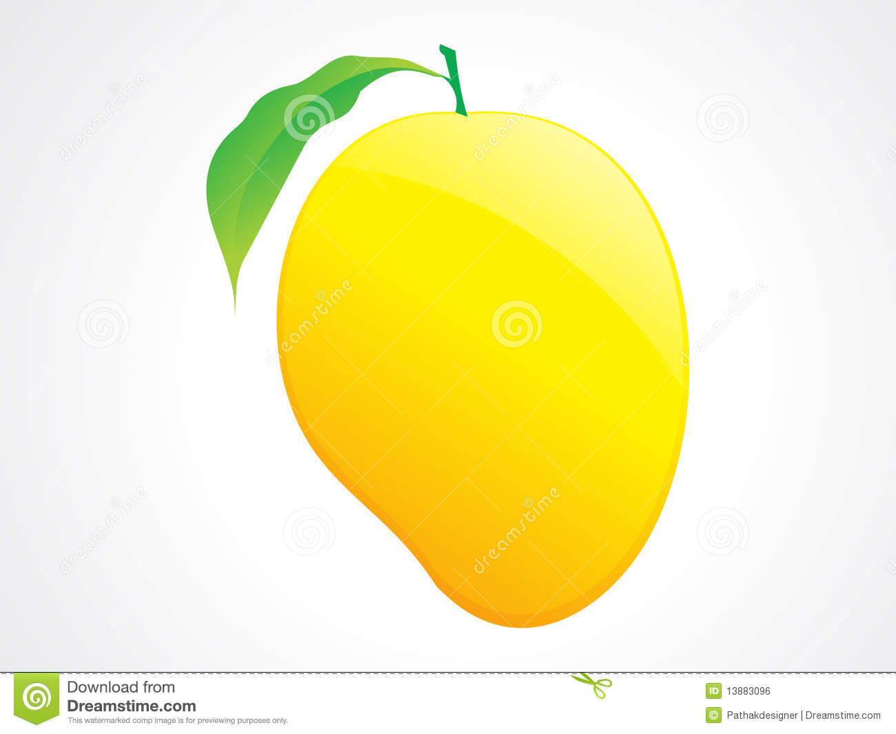 Ripe mango clipart.
