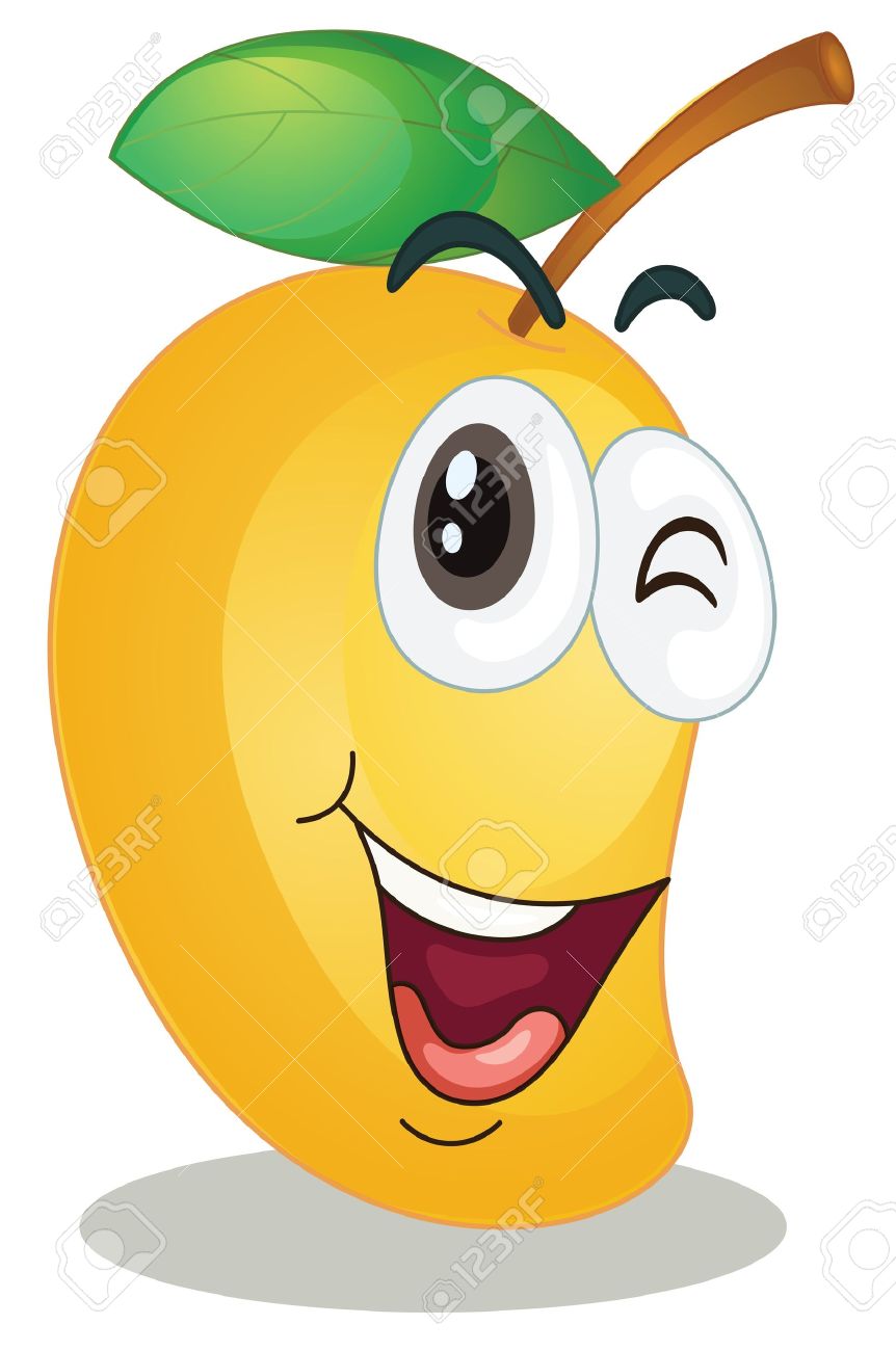 mango clipart smiley
