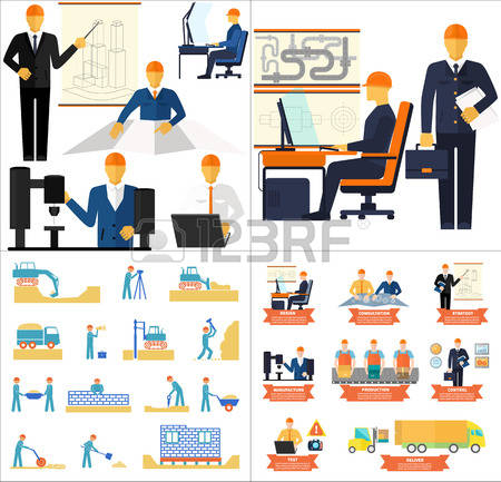Manufacturing process clipart.