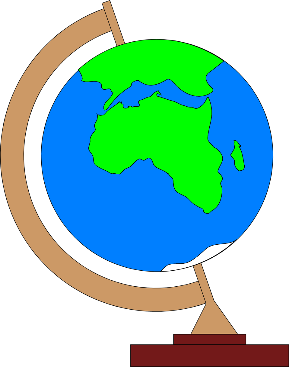 Globe earth map.