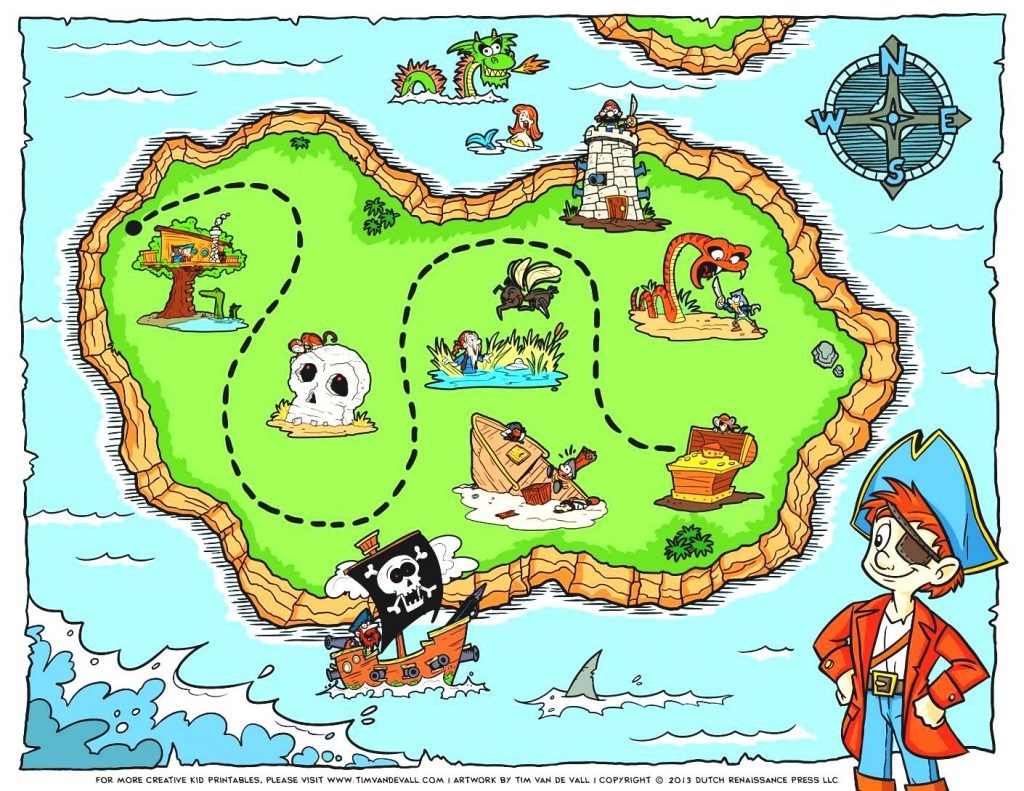 map clipart pirate