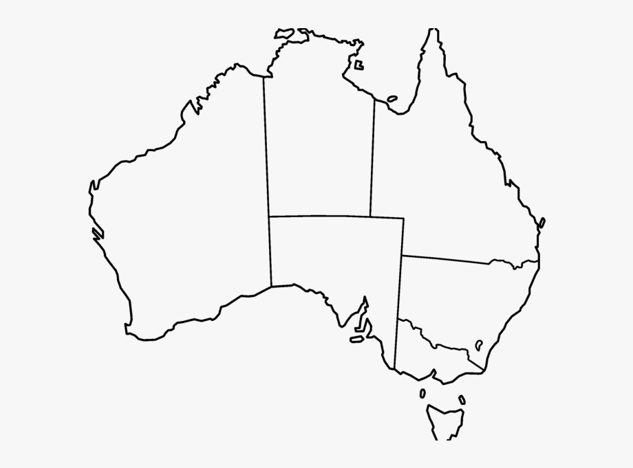 Blank map australia.