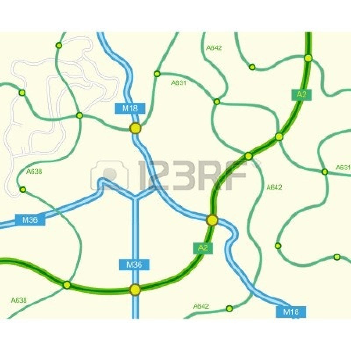 Road map clipart.