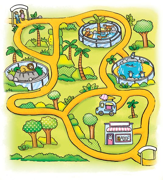 Zoo map clipart.
