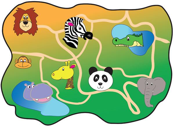 Simple zoo cliparts.