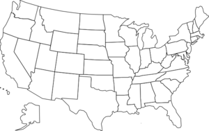 United States Map With States B