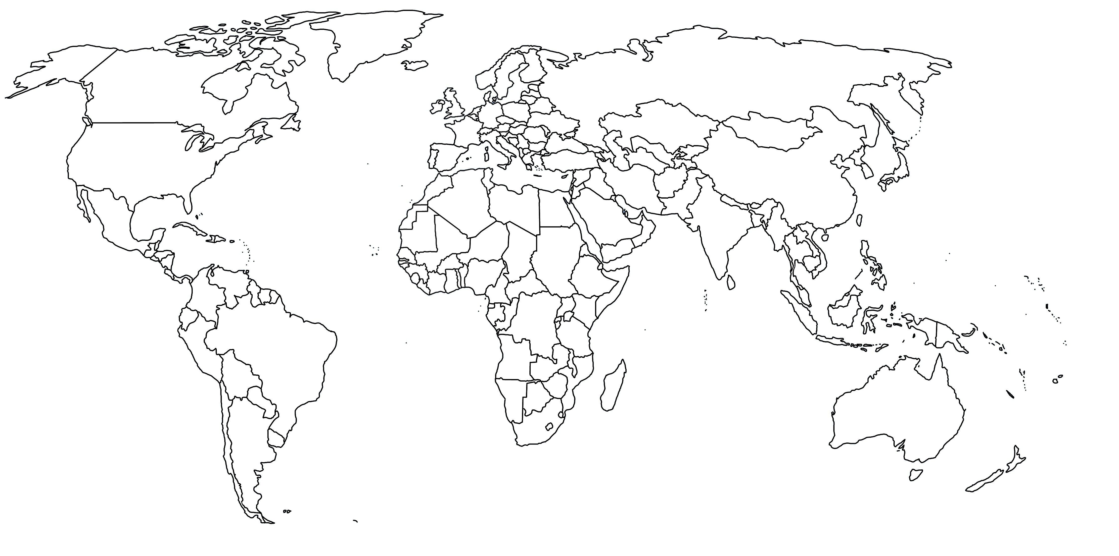 World map blank.