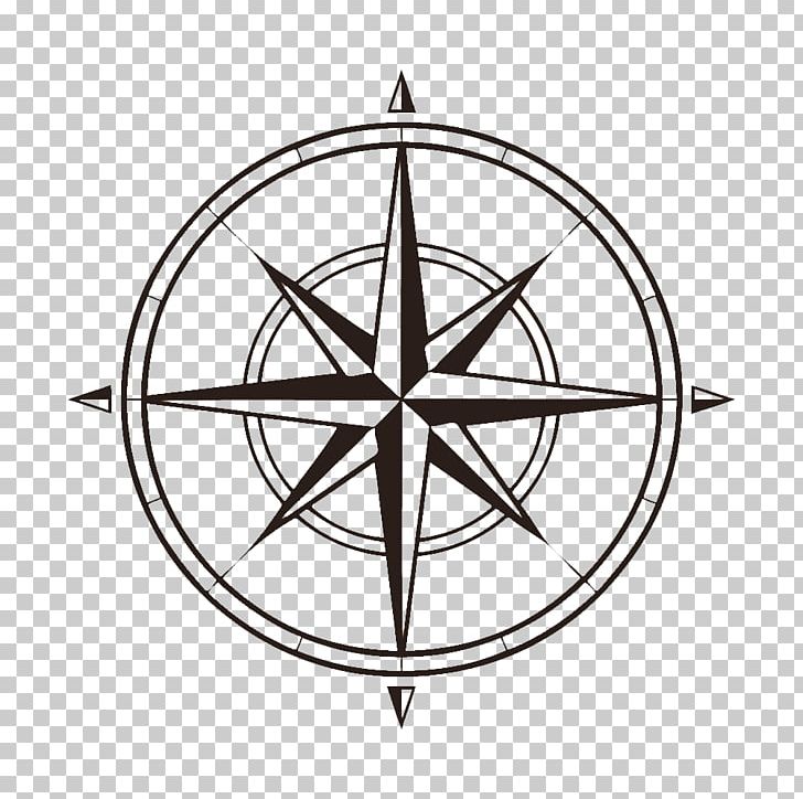 North Compass Rose Map PNG, Clipart, Angle, Black And White