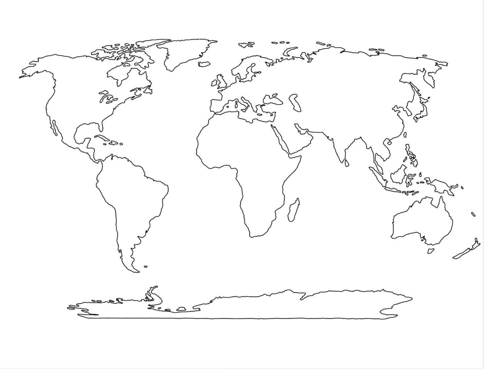 World Map Black And White Blank New At Maps Printable Map HD