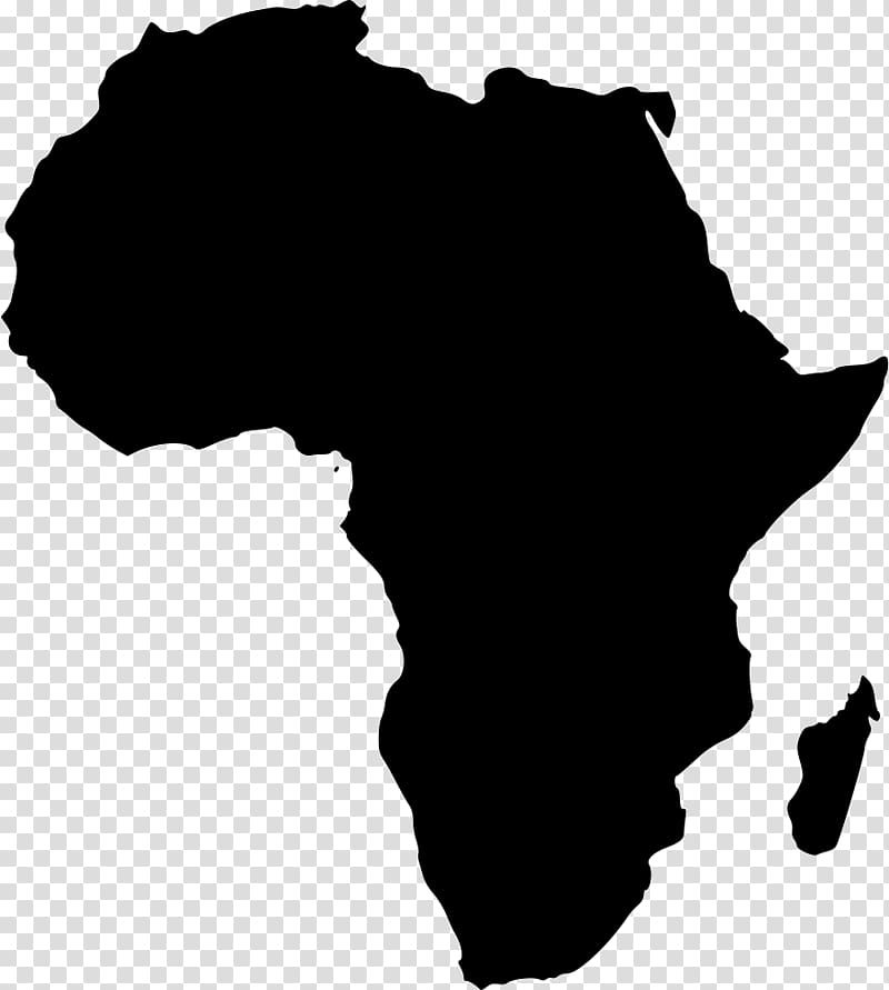 Africa blank map.