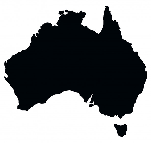 Australia map clipart.