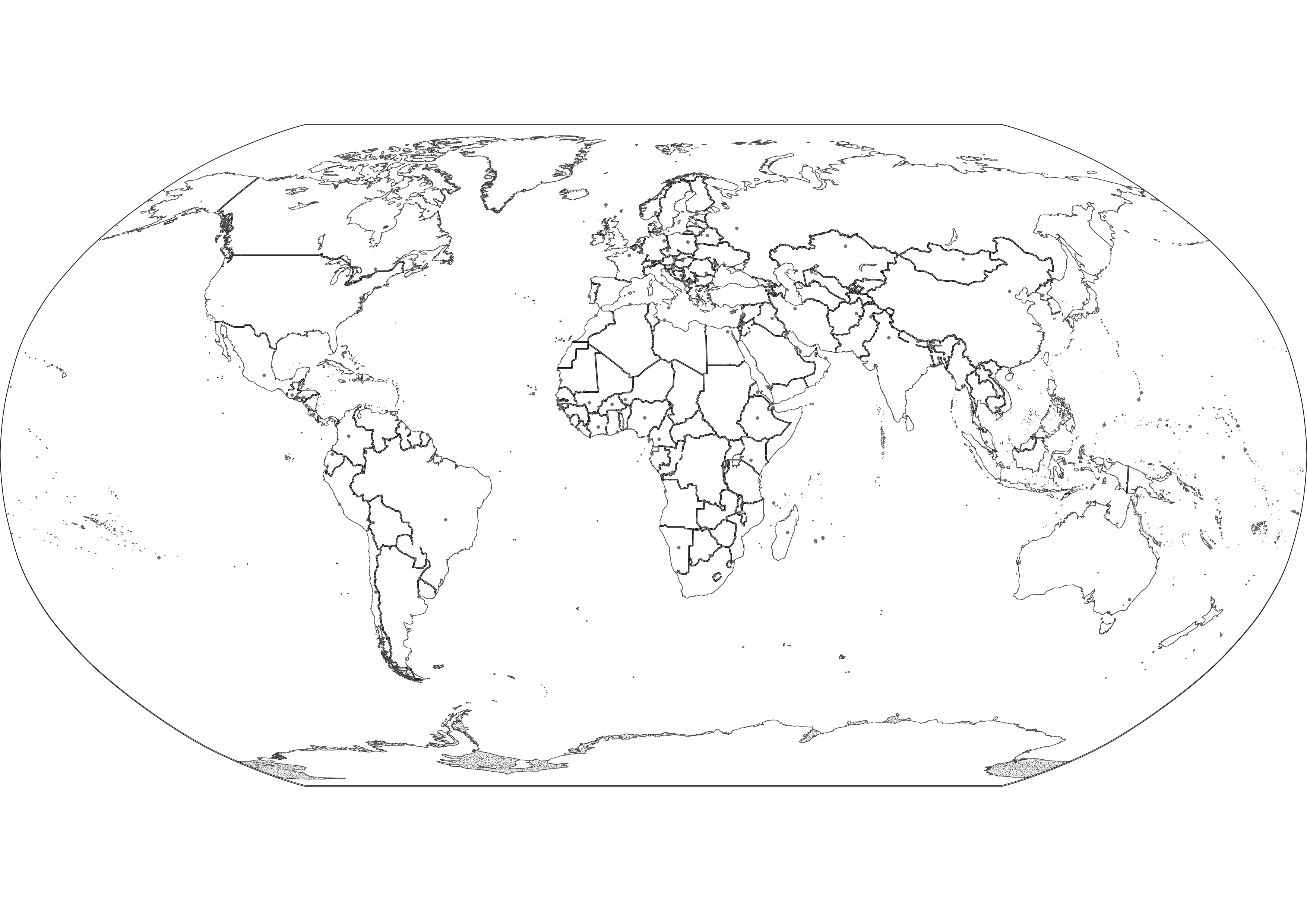 Disclosed world map.