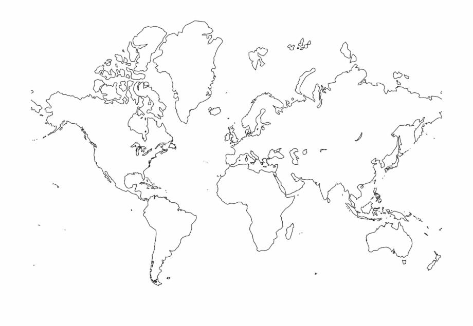 Free World Map Vector Black And White, Download Free Clip