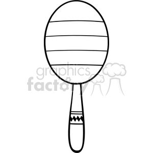 Black and white mexican maracas vector illustration isolated on white  background clipart