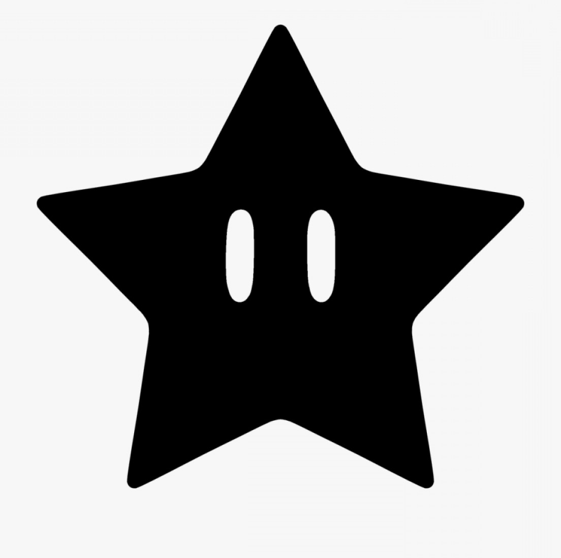 Hhrobhmario Clipart Silhouette Super Mario Star Vector