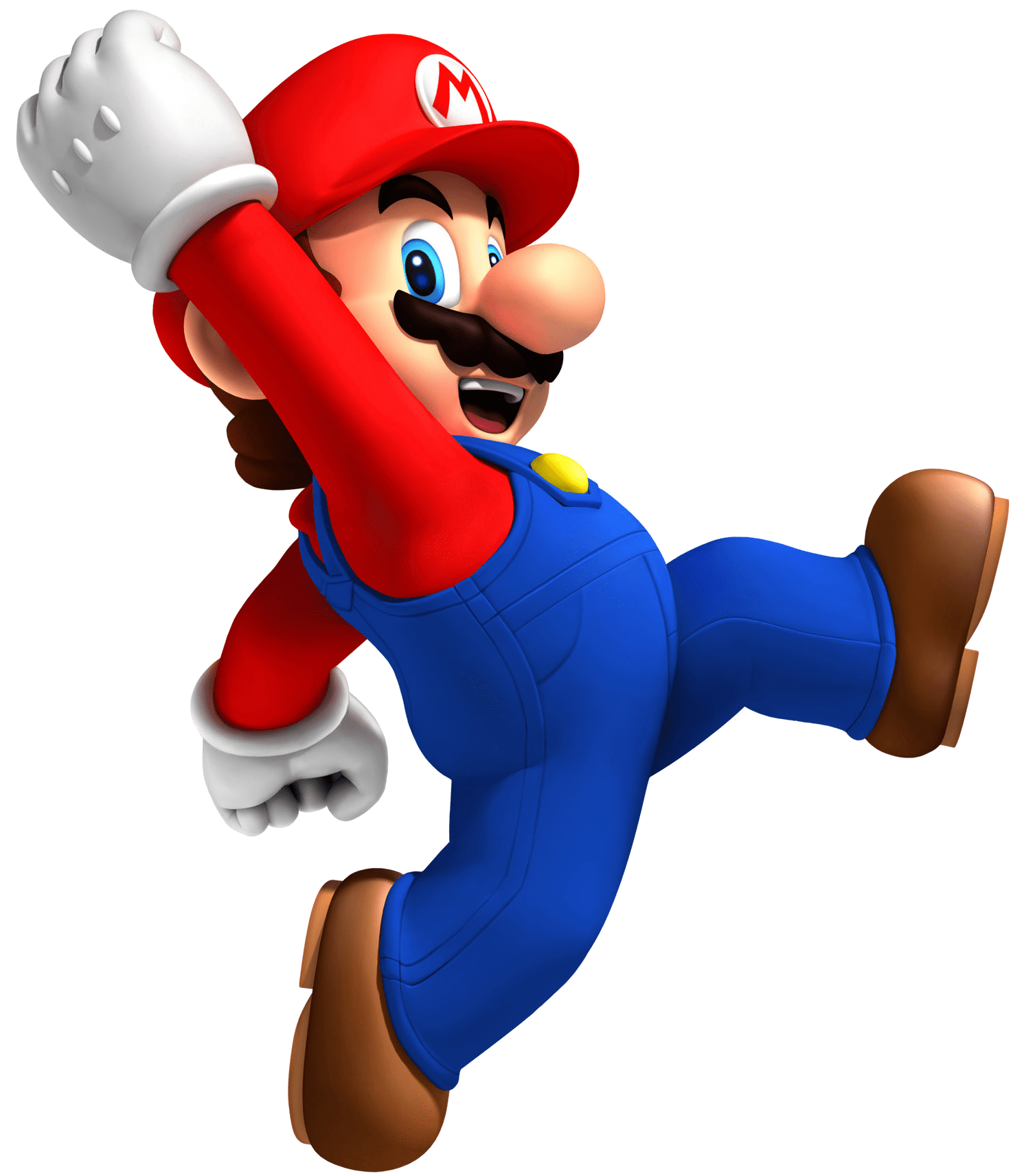 Mario running transparent.