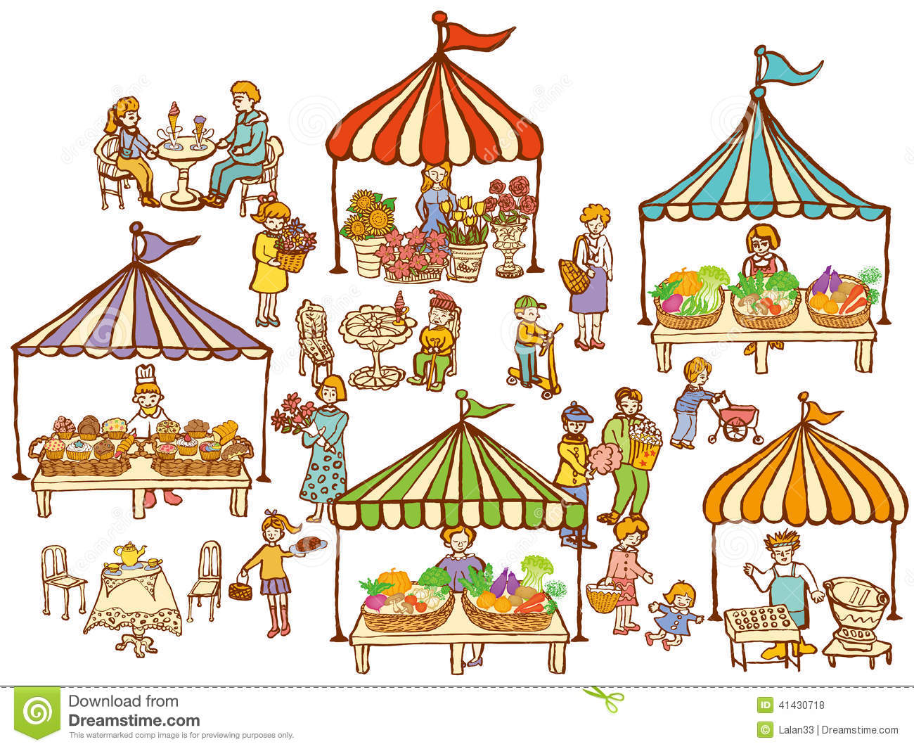 market clipart animated